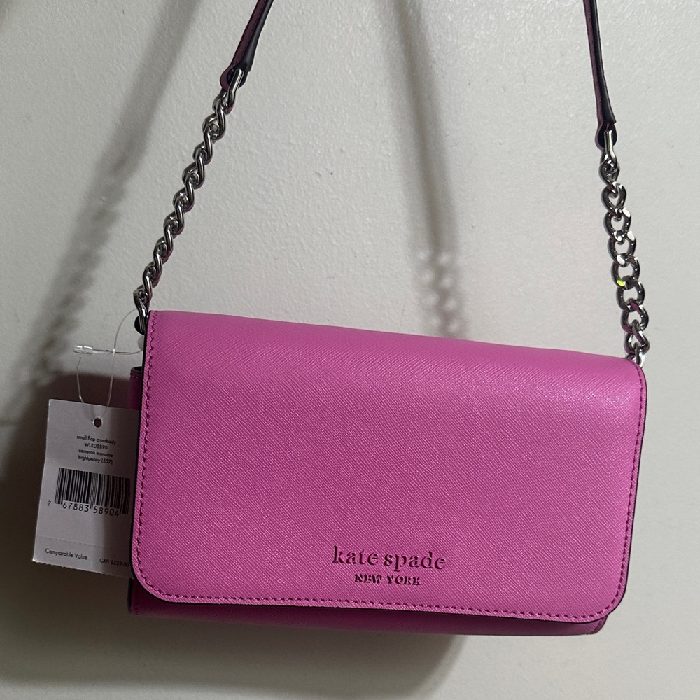 kate spade Vibrant Pink Small Flap Crossbody Bag